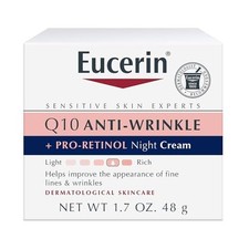 Eucerin Q10 Anti-Wrinkle Night Cream  Pro-Retinol, Facial Cream for Sensitive