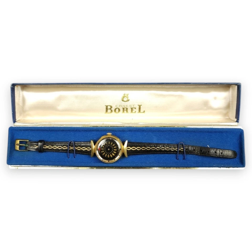 Vintage Ernest Borel Cocktail Kaleidescope Dial Gold Plated Mens Watch 17J - Image 2 of 4