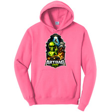 NEW Art Society x Artbag Ink ALIEN COW NEON PINK Hoodie SM-4XLARGE MADE IN USA