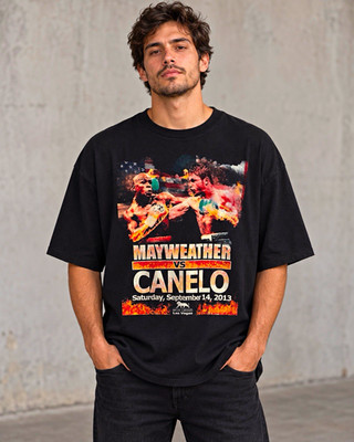 Floyd Mayweather v Canelo Alvarez 2013 MGM Grand Boxing T-Shirt 2XL Double Sided