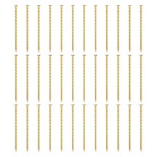 100Pcs 5" Spiral Metal Stakes Galvanized Yellow Zinc for Turf Garden Outdoor