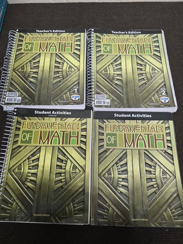BJU Press Fundamentals of Math 7 2nd Ed. Lot Of 4 Books See Discription