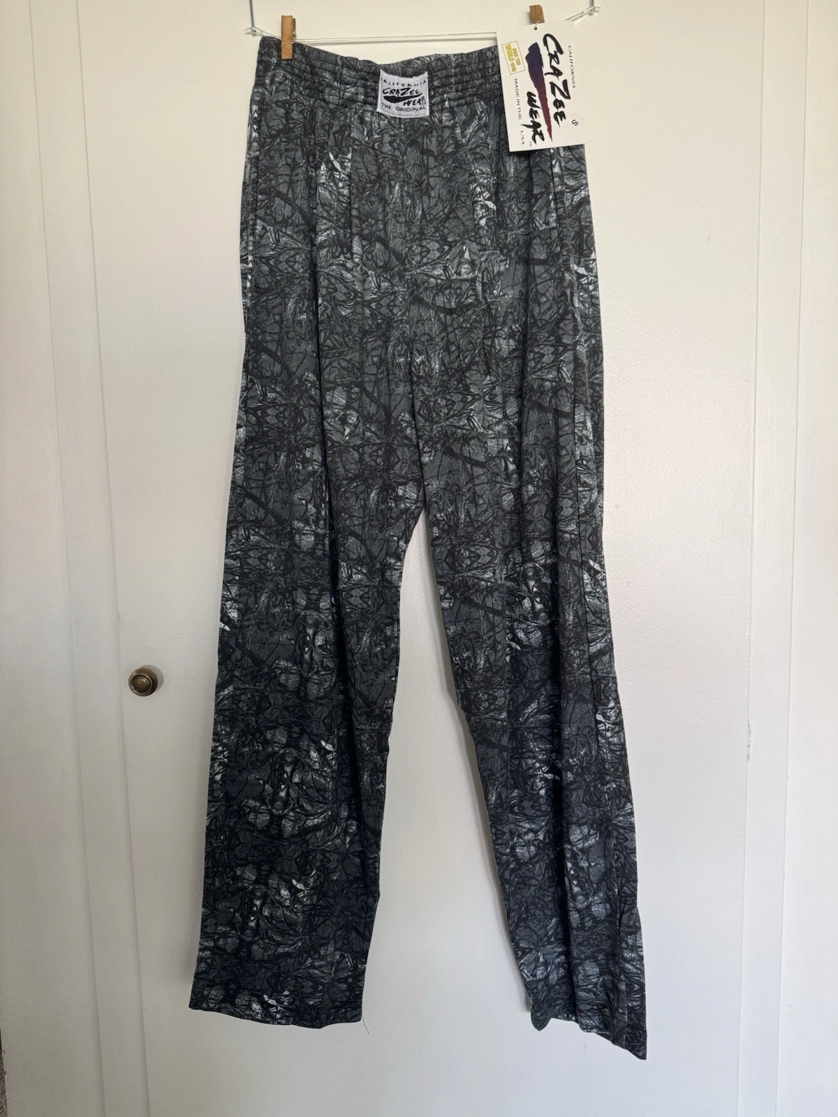 Baggy Pants Crazee Wear Men's Small Gray Gym Bodybuilding MCHammer Parachute