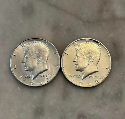 [Lot of 2] 1968 D&S Kennedy Half Dollar BU & Proof Set - 40% Silver