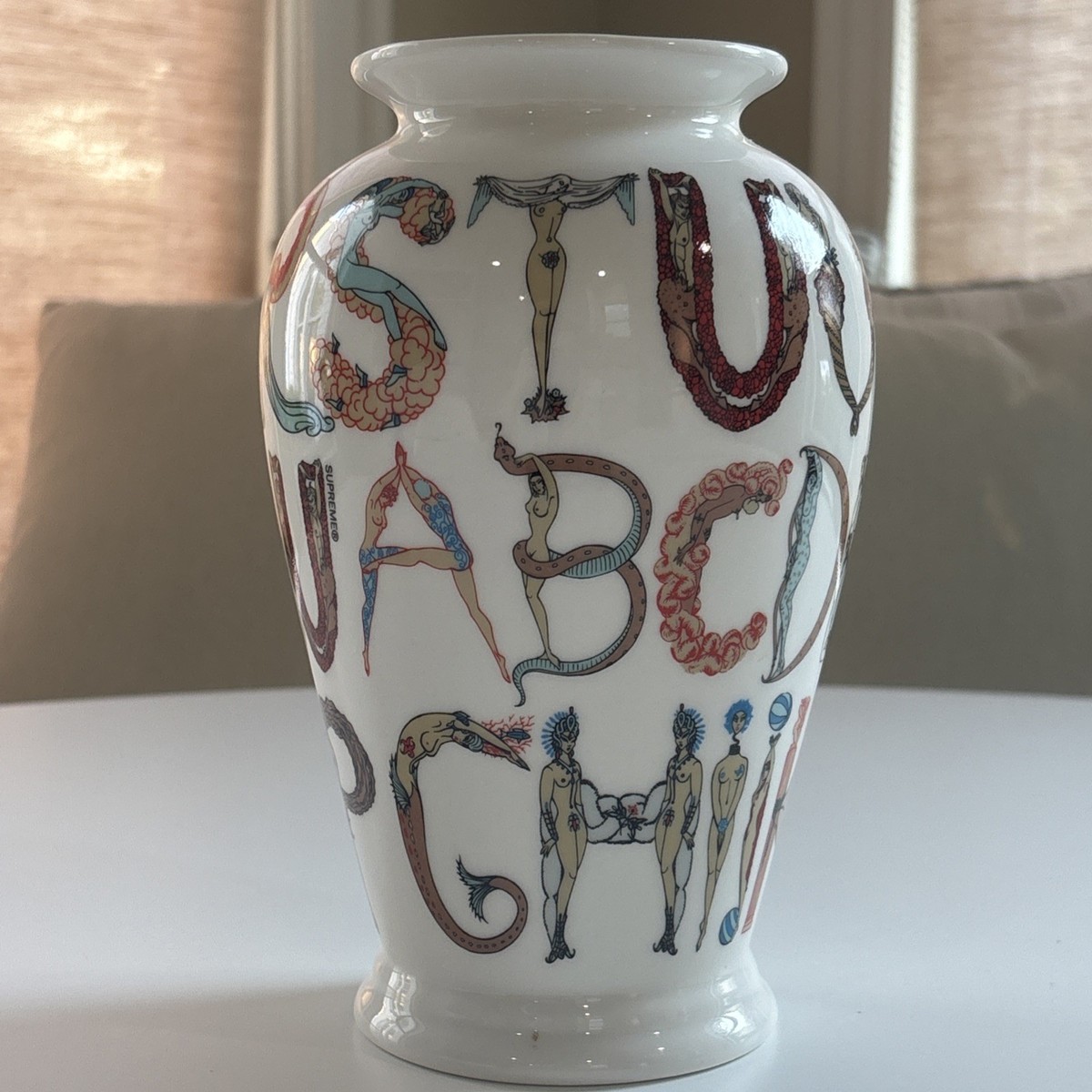 SUPREME Alphabet F-Word White Ceramic Printed Vase SS'18 | eBay