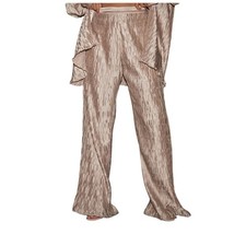 NWT PrettyLittleThing golden Patterned Dress Pants 12