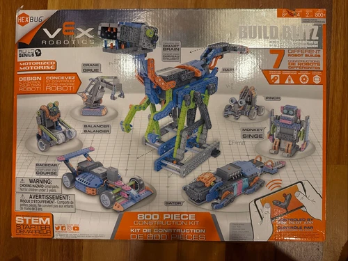 Hex Bug Vex Robotics Build Blitz Set Motorized 800+ pieces 7 robots STEM