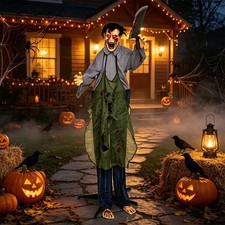 Crawling Zombie Halloween Decoration Voice Activated Animated Prop