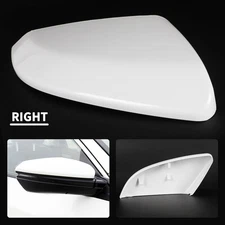 White Right Side Passenger Door Mirror Cover Cap For Honda Civic 2016 2017-2021