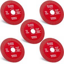 5 Pcs Glass Cutting Disc 4.5 inch for Angle Grinder, Rock Slab Grinding Disc,...