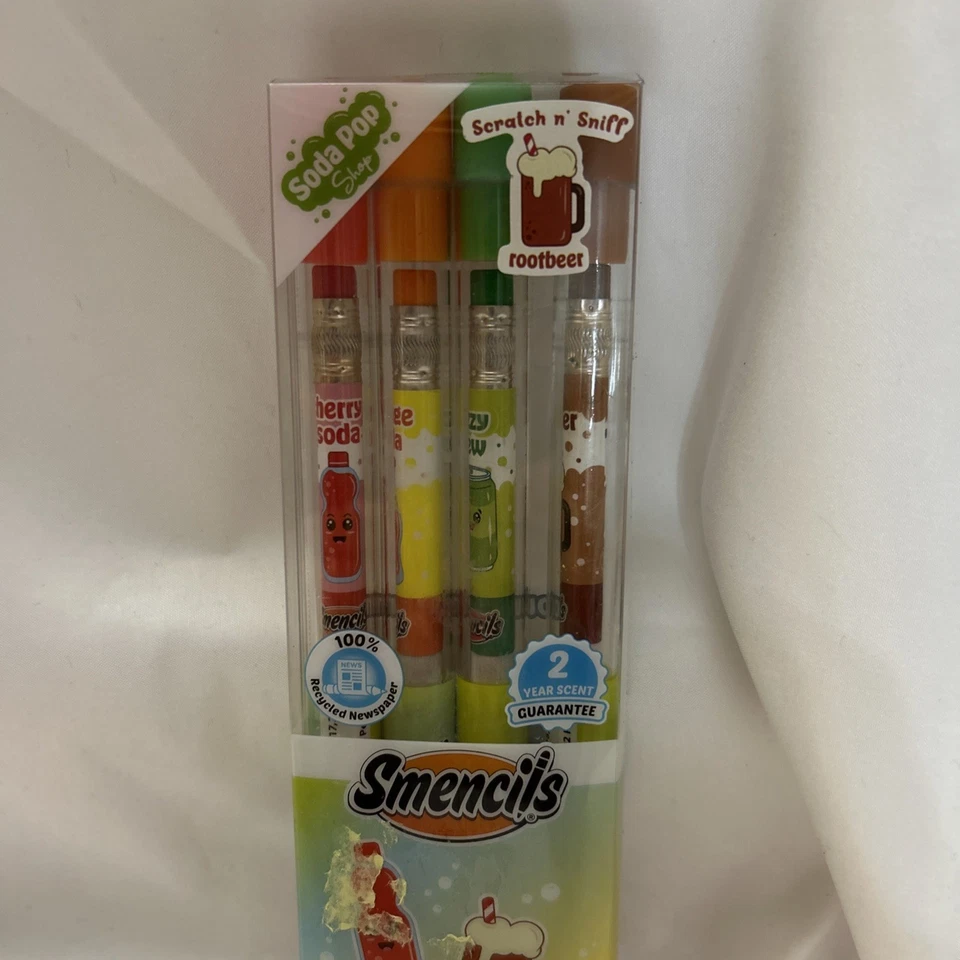 NUEVO Paquete de 4 lápices de grafito perfumados #2 Smencils Gourmet soda pop  Foto 3 de 4