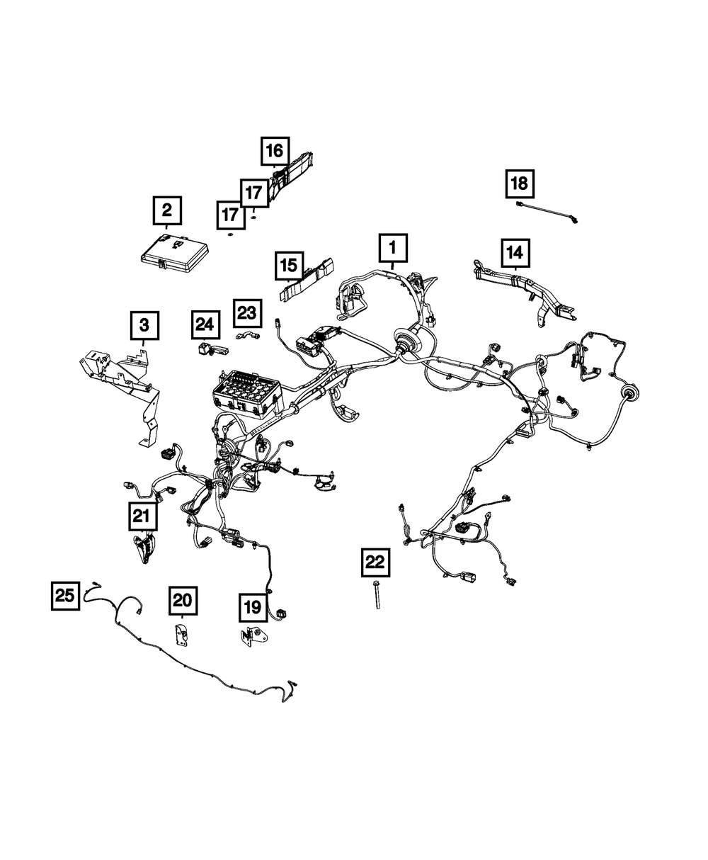 Genuine Mopar Headlamp To Dash Wiring 68428809AC