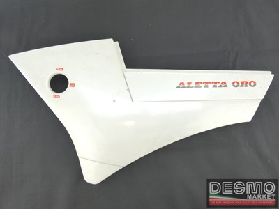 White left side saddle fairing panel Cagiva Aletta Oro *010656*