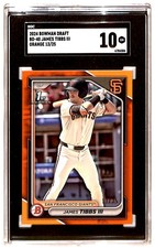 2024 Bowman Draft Orange 13/25 James Tibbs SGC 10 GS1