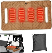 Heated Golf Cart Seat Cover 4 Heating Zones Waterproof Golf Cart Seat Blanket