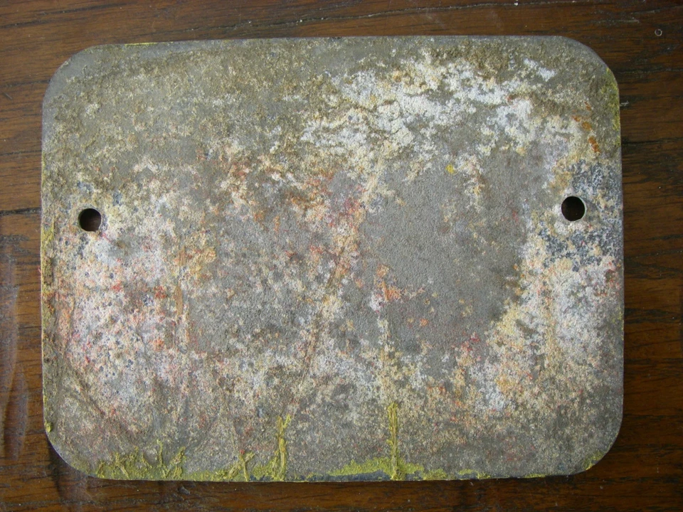 réformé plaque de signalisation rectangulaire affleurant gaz GDF en fonte d'alu - Photo 4/4