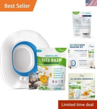 2-in-1 Sitz Bath Soak Kit Over The Toilet Seat with Epsom Salt with Essential...