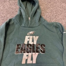 Nike Hoodie Boys Size M Green Philadelphia Eagles Fly Eagles Fly Pullover