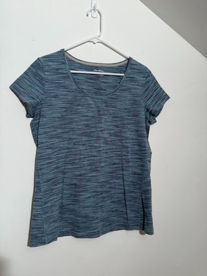 Eddie Bauer NWOT Women's Performance Sports Shirt Large in Brindle Green/Blue