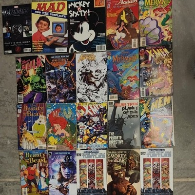 collection of 30 rare comic books, from different eras Marvel, Mad, idw,