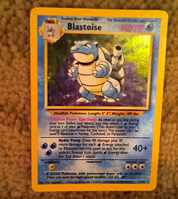 Blastoise 2/102 Base Set 1999 English Holo Rare 100 HP Stage 2 Pokemon TCG