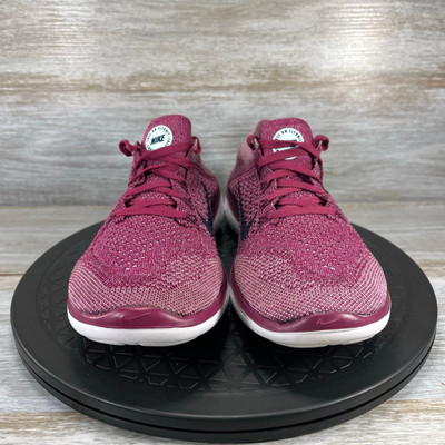 Nike Women's Free RN Flyknit 942839-600 Raspberry Red Running Shoes Size