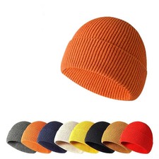 Integrated Seamless knitted Hat Winter Fabric Hat For Adult Unisex Skullies  Be