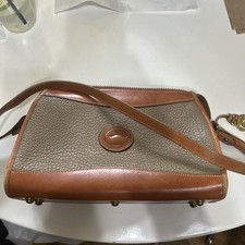 Dooney & Bourke Vintage All Weather Equestrian Crossbody Bag brown Made in USA