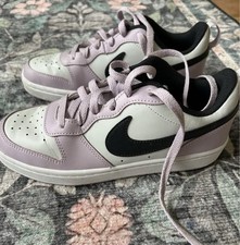 Nike Court Borough Low 2. Iced Lilac/White. Big Kids Shoes Size 4.5.