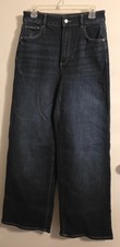 NWT Well Worn Women's Dark Wash Wide Leg High Rise Size 6 28/31.5 Length Jeans