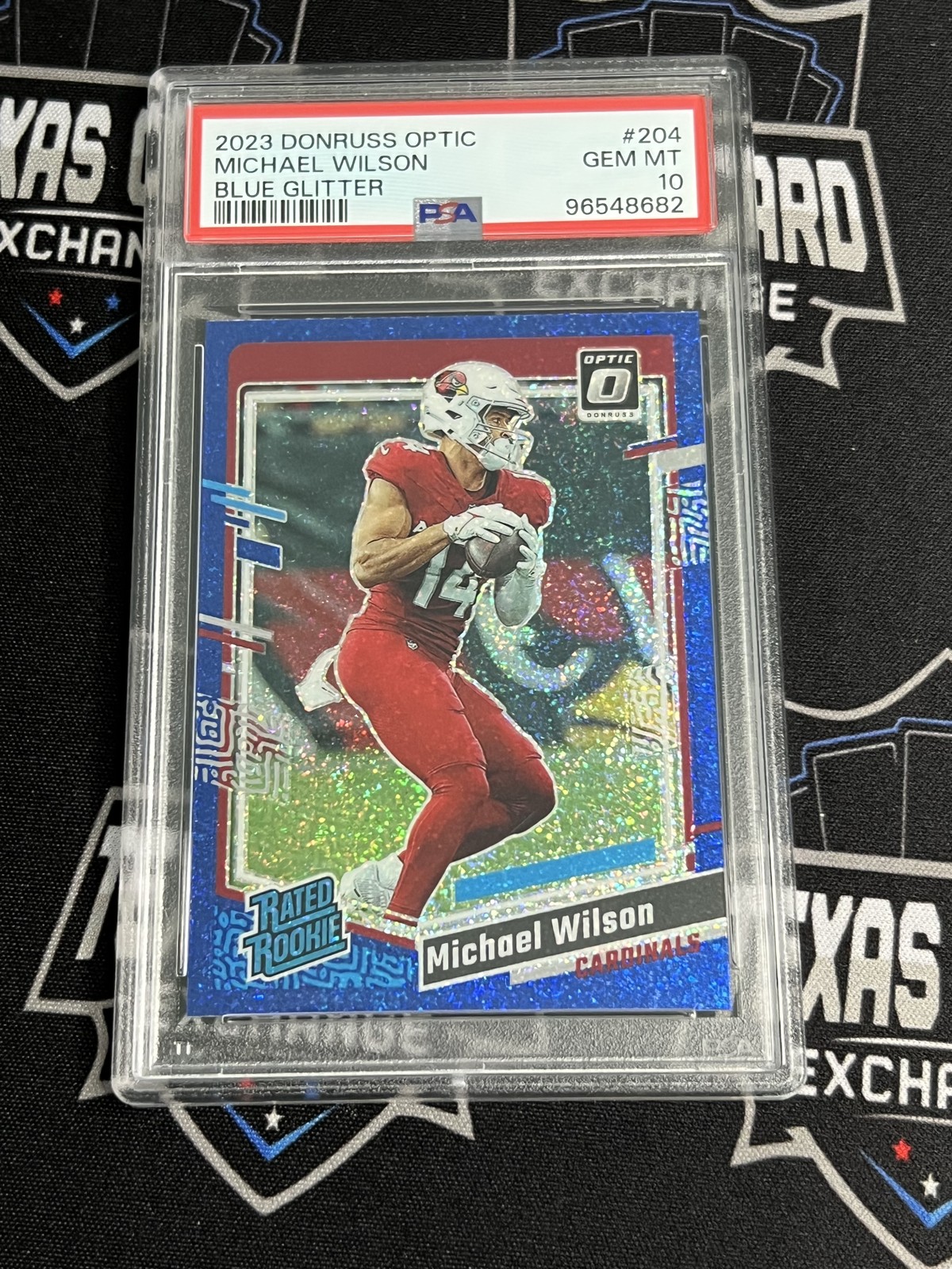 2023 Panini Donruss Optic - Rated Rookie Michael Wilson #204 Blue Glitter Prizm