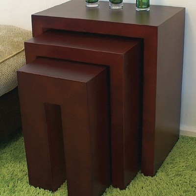 3er Set Gehrungstische kompakt Wohnzimmer Esszimmer praktisch