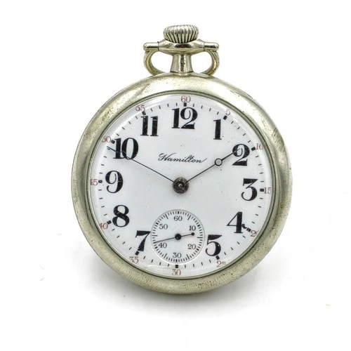 Antique Hamilton 17j Grade 924 Open-Faced Lever Set Men's Pocket Watch #WB4080-2