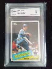 1985 Topps GMA MINT 9 ROOKIE RC CARD #625 MARK LANGSTON SEATTLE MARINERS