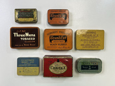 Vintage Tobacco & Remedy Tins 8x  Craven Capstan Three Nuns Godfrey Phillip #232