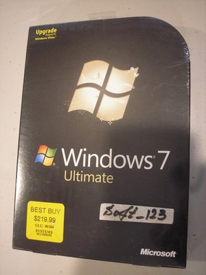 Microsoft Windows 7 Ultimate Upgrade 32 & 64 Bit DVD MS WIN PRO = SEALED BOX=