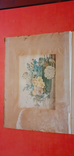Paire De Gravure Fin XVIIIE Panier De Fleurs D'après Jean Louis Prévost  - Foto 7 di 10
