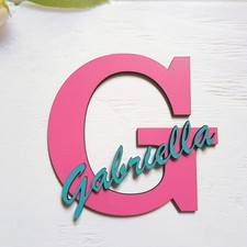 Personalised Wooden Name Plaque Door Sign Children Room Wedding Birthday Gift