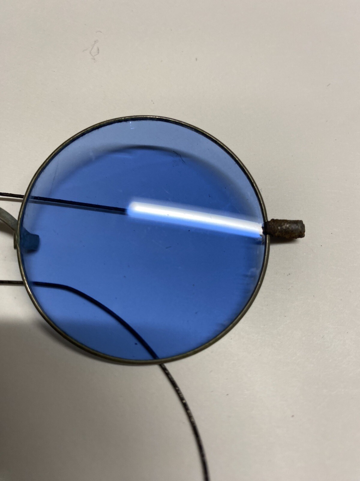 Antique Vintage Blue Willson Sunglasses Goggles Steampunk Safety