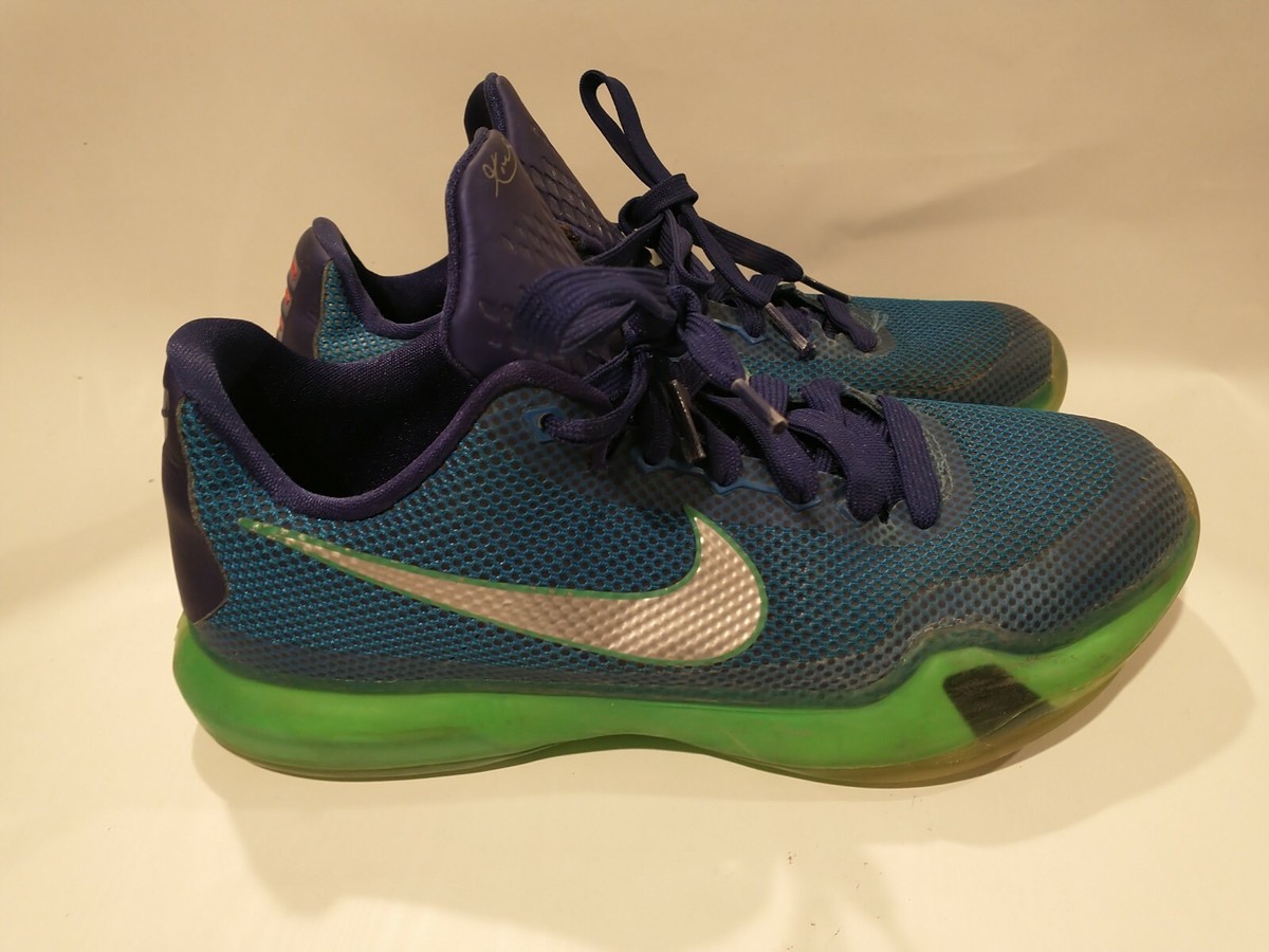 Nike Zoom Kobe 10 X GS 726067-402 Size 5.5 Youth Emerald City Blue