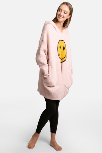 ComfyLuxe Happy Face Pattern Hooded Wearable Blanket - Picture 18 of 21