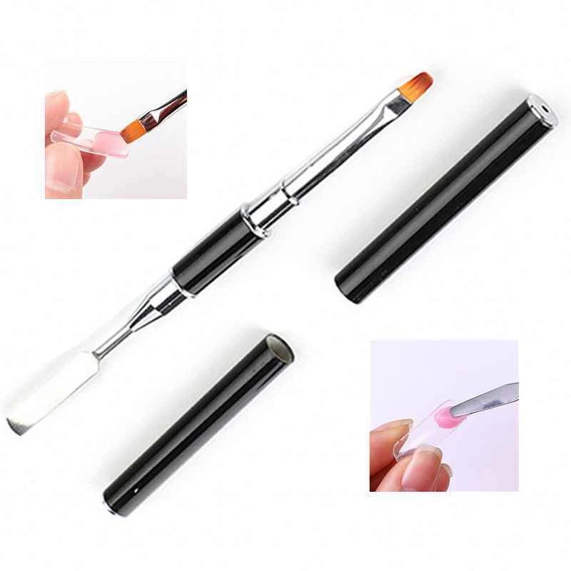 Poly Gel Polygel Spatula & Brush Dual Ended Acrygel UV Gel Builder Nail Art Tool