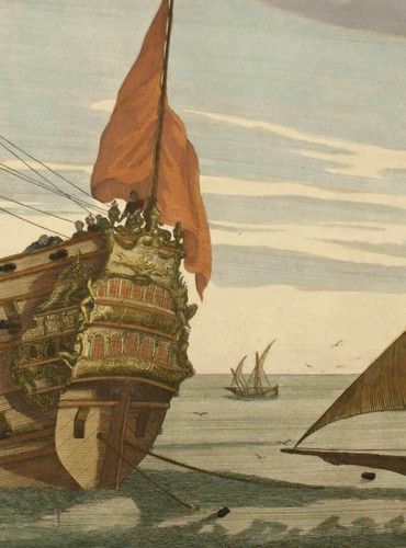 LE NEPTUNE FRANCOIS Gravure de bateau par MORTIER JAILLOT 1700 TARTANE DE PESCHE - Imagen 4 de 7