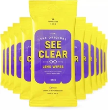 See Clear Original Lens Cleaning Wipes - Pre-Moistened Eyeglass & Screen