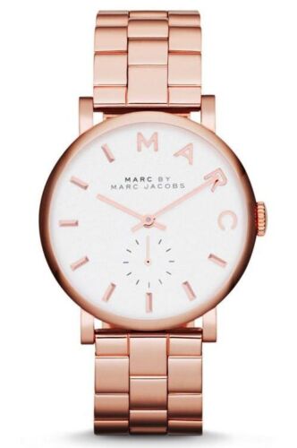 NEW MARC JACOBS MBM3244 LADIES ROSE GOLD BAKER WATCH - 2 YEARS WARRANTY - Photo 1/1