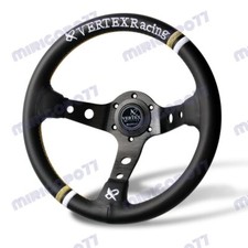 330mm Vertex Leather Deep Dish Modified Steering Wheel Sports Steering Wheel