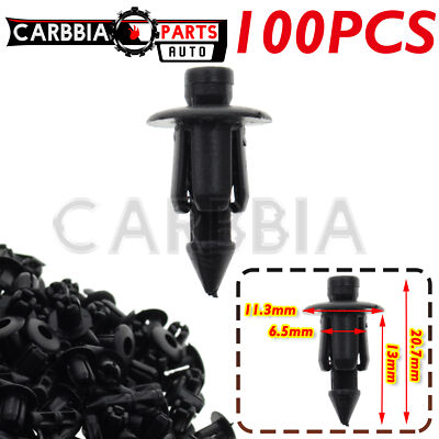 For Yamaha YZF R1 R6 RoadStar Honda 6mm Hole ATV Fairing Fender Clips Rivet 100P