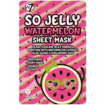 W7 So Jelly Wassermelone ultrakühlende Lakenmaske mit Hyaluronsäure 30g *NEU*
