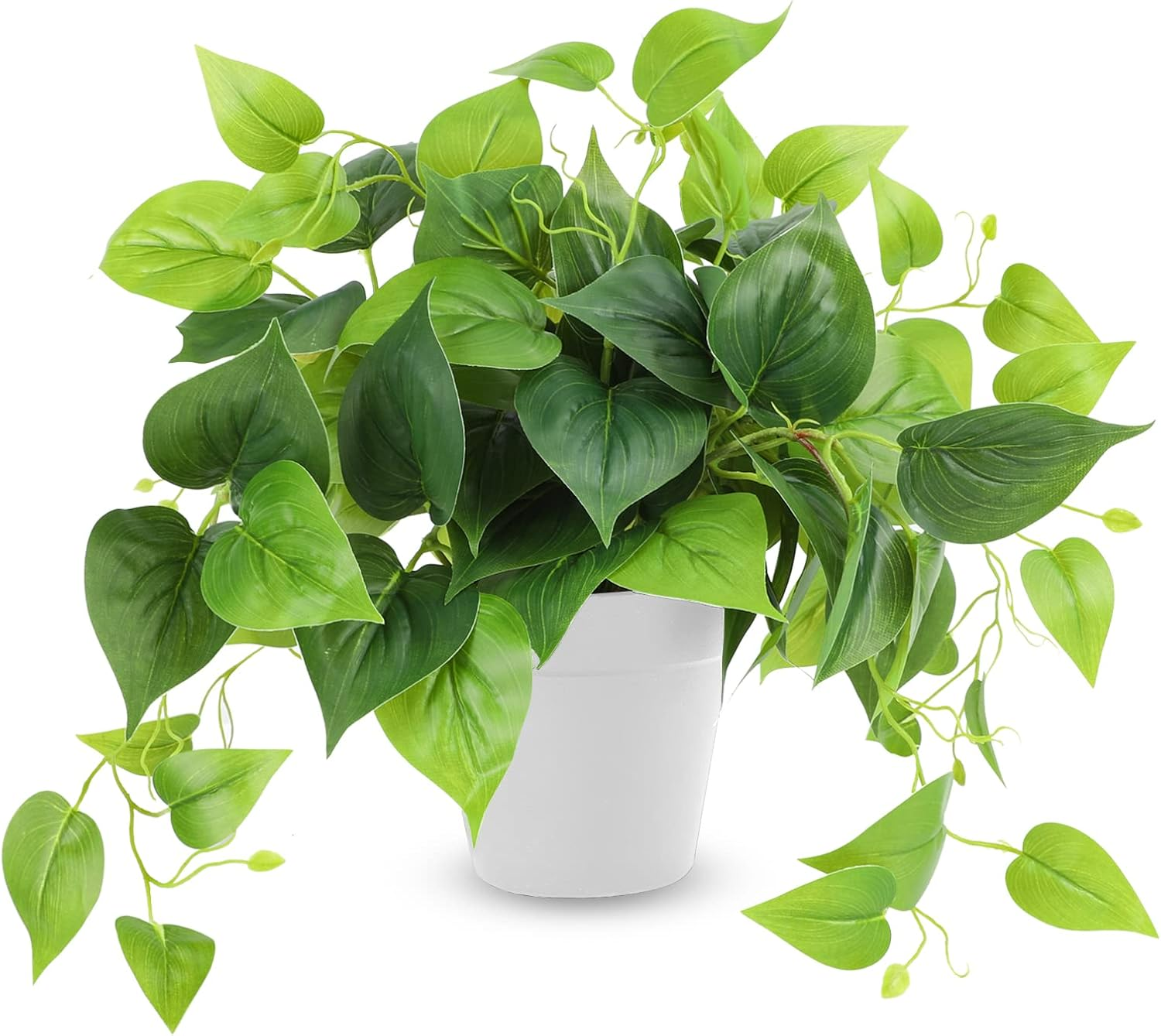 Artificial Pothos Plant in Plastic Pot for Home Office Decor-image