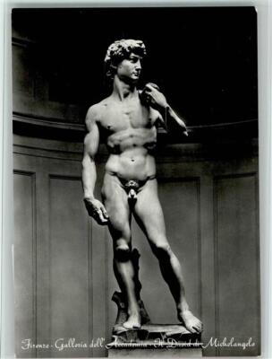 10139481 - The David of Michelangelo Postcard Sculpture (Erotic) 1938